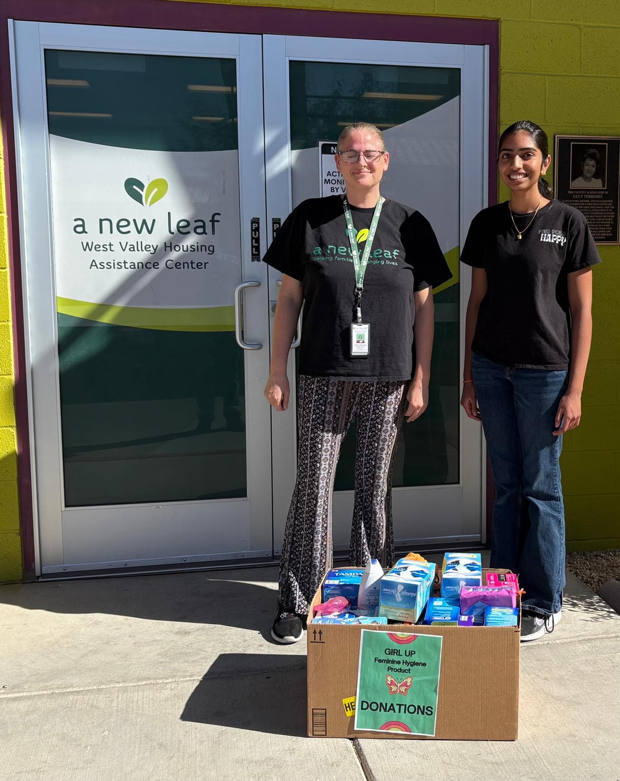 Donation drive collecting hygiene and care products